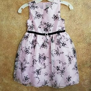 Glitzy pink and black 6X dress